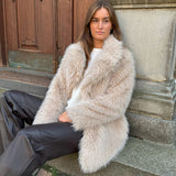 Depeche Clothing Vera faux fur jakke Jackets 177 Cream