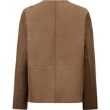 Depeche leather wear Zita Kort 2in1 Jakke Jacket 310 Mud Black combi