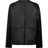 Depeche leather wear Zita Kort 2in1 Jakke Jacket 310 Mud Black combi