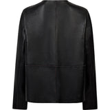 Depeche leather wear Zita Kort 2in1 Jakke Jacket 339 Deep Plum / Black kombi