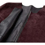 Depeche leather wear Zita Kort 2in1 Jakke Jacket 339 Deep Plum / Black kombi