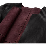Depeche leather wear Zita Kort 2in1 Jakke Jacket 339 Deep Plum / Black kombi