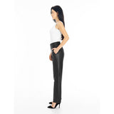 Depeche leather wear Alicia klassisk skindbuks med lige ben Pants 099 Black