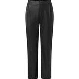 Depeche leather wear Alicia RW skindbuks med lige ben Pants 099 Black