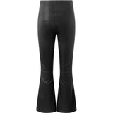 Depeche leather wear Ava RW flare 7/8 længde skindbuks i strækbar kvalitet Pants 099 Black