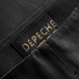 Depeche leather wear Ava RW flare 7/8 længde skindbuks i strækbar kvalitet Pants 099 Black