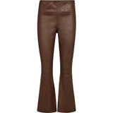 Ava RW flare 7/8 længde skindbuks i strækbar kvalitet / 50896 - Metallic Brown - DEPECHE