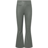 Depeche leather wear Ava RW flare 7/8 længde skindbuks i strækbar kvalitet Pants 051 Olive