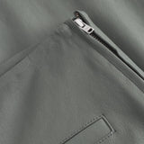 Depeche leather wear Ava RW flare 7/8 længde skindbuks i strækbar kvalitet Pants 051 Olive