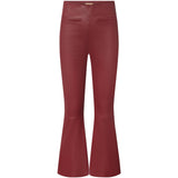 Depeche leather wear Ava RW flare 7/8 længde skindbuks i strækbar kvalitet Pants 243 Racing Red