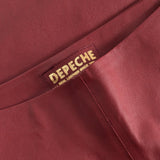 Depeche leather wear Ava RW flare 7/8 længde skindbuks i strækbar kvalitet Pants 243 Racing Red