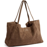Bilbao shopper i skind og ruskind / 16982 - Dark Mud - DEPECHE