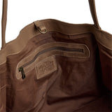 Bilbao shopper i skind og ruskind / 16982 - Dark Mud - DEPECHE