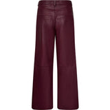 Depeche leather wear Boa skindbukser - Wide leg (HW) Pants 279 Burgundy