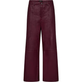 Depeche leather wear Boa skindbukser - Wide leg (HW) Pants 279 Burgundy