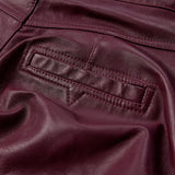 Depeche leather wear Boa skindbukser - Wide leg (HW) Pants 279 Burgundy