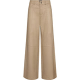 Depeche leather wear Boa skindbukser - Wide leg (HW) Pants 177 Cream