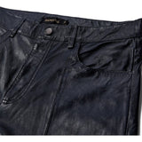 Depeche leather wear Boa skindbukser - Wide leg (HW) Pants 285 Midnight Blue