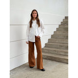 Depeche leather wear Boa suede pants Pants 014 Cognac