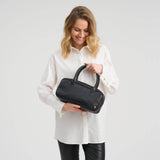 DEPECHE Boxy crossover taske i koskind Cross over 099 Black