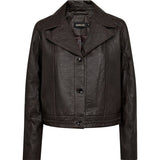 Brenda skindjakke / 51188 - Chocolate - DEPECHE