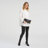 Bucharest clutch i lammeskind / 16974 - Black - DEPECHE