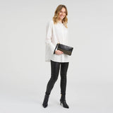 Bucharest clutch i lammeskind / 16974 - Black - DEPECHE