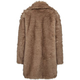 Celine faux fur jakke / 100382 - Sand - DEPECHE