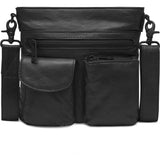 DEPECHE Cool crossbody taske i kvalitetslæder Crossover 226 Black/Black