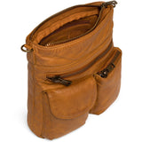 DEPECHE Cool crossbody taske i kvalitetslæder Crossover 014 Cognac