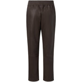 Cool loose fit Belle læderbukser i blød kvalitet / 50646 - Chocolate - DEPECHE