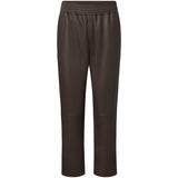 Cool loose fit Belle læderbukser i blød kvalitet / 50646 - Chocolate - DEPECHE