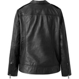 Cool og rå biker skindjakke i blød kvalitet / 50660 - Black - DEPECHE