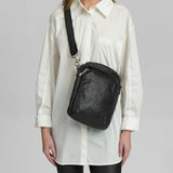 DEPECHE Crossover taske i kraftig og lækker læderkvalitet Crossover 099 Black