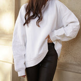 Emily sweatshirt med broderi / 100226 - Off White - DEPECHE