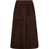 Depeche leather wear Evelyn ruskindsnederdel Skirts 067 Dusty brown