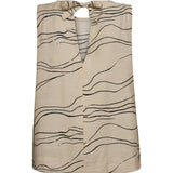 Evy top / 100268 - Cream Graphic - DEPECHE