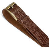 DEPECHE Fashion Favourites croco bælte i skind Belt 326 Cognac Croco