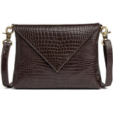 DEPECHE Fashion Favourites croco clutch i skind Clutch 265 Brown Croco