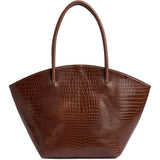 DEPECHE Fashion Favourites croco shopper i skind Shopper 326 Cognac Croco