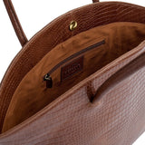 DEPECHE Fashion Favourites croco shopper i skind Shopper 326 Cognac Croco