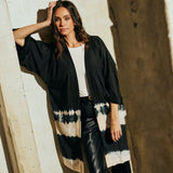 Felina kimono / 100282 - Black White Tie Dye - DEPECHE