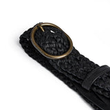 Flettet bælte / 17316 - Black/Brass - DEPECHE