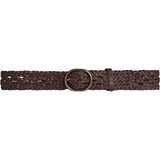 Flettet bælte / 17316 - Winter Brown / Brass - DEPECHE