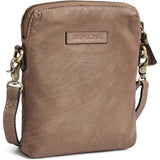 DEPECHE Håndflettet mobiltaske i kalveskind Mobilebag 250 Dark Taupe