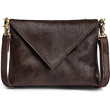Hair - on skind clutch / 16798 - Dark brown - DEPECHE