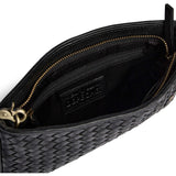 Håndflettet clutch taske i kalveskind / 17092 - Black - DEPECHE