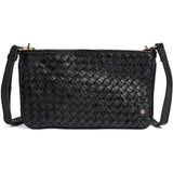 Håndflettet clutch taske i kalveskind / 17092 - Black - DEPECHE