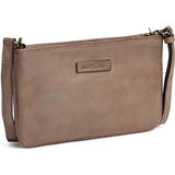 Håndflettet clutch taske i kalveskind / 17092 - Dark Taupe - DEPECHE