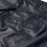 HW Regular fitting Boa læderbukser / 51142 - Midnight Blue - DEPECHE